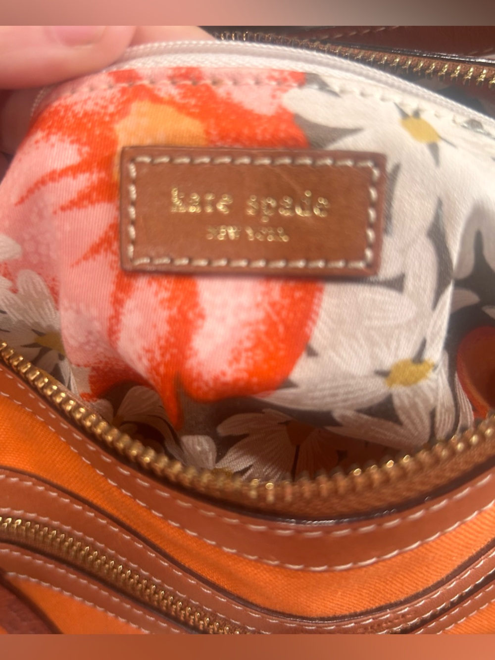 Kate Spade Vintage New York Y2K Kelly Orange Barrel Bag - LIKE NEW NO CALL OUTS - Picture 7 of 8